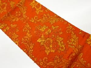 リサイクル　菊・花唐草模様織出し名古屋帯